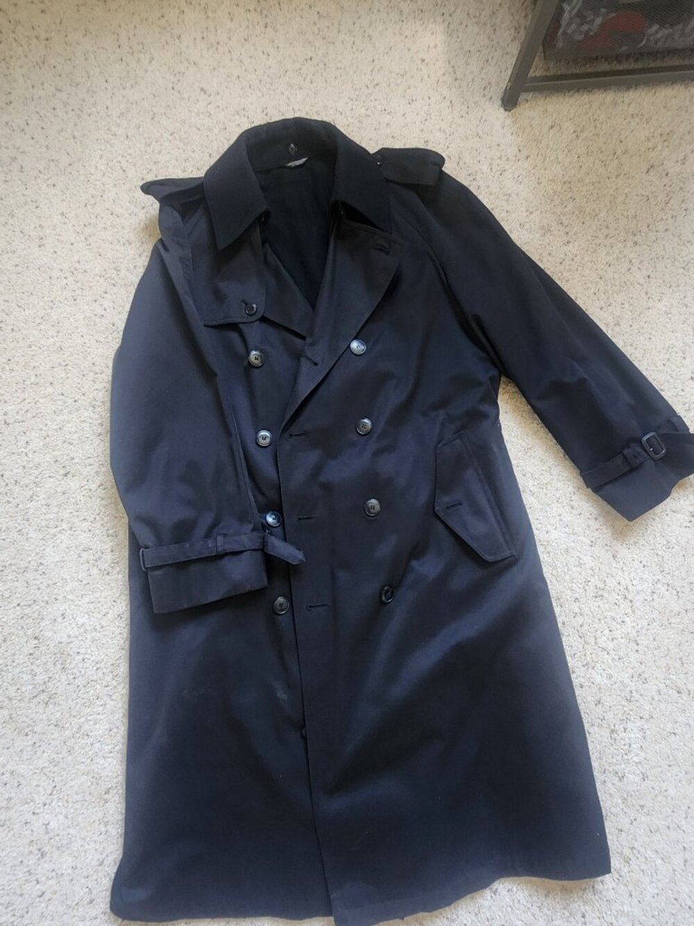Mens Trench style Raincoat  J.G. Hook size 42L Black